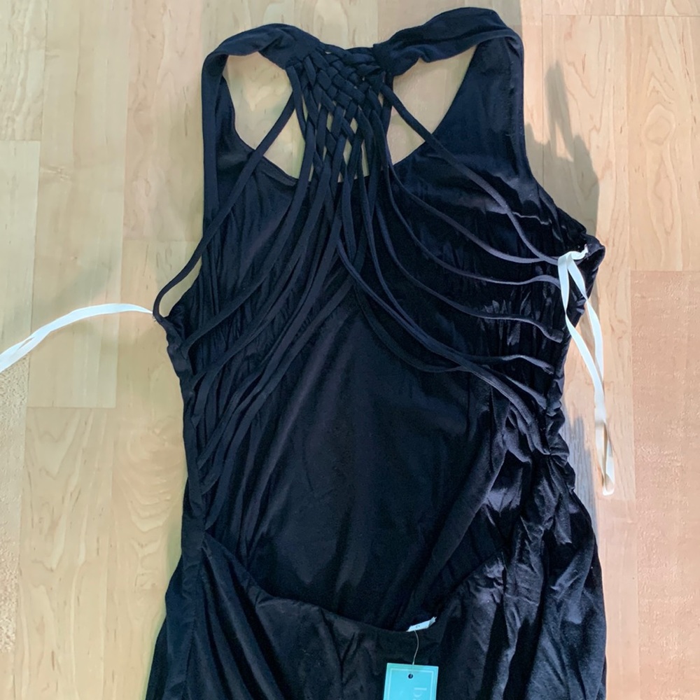 Lush backless black dress